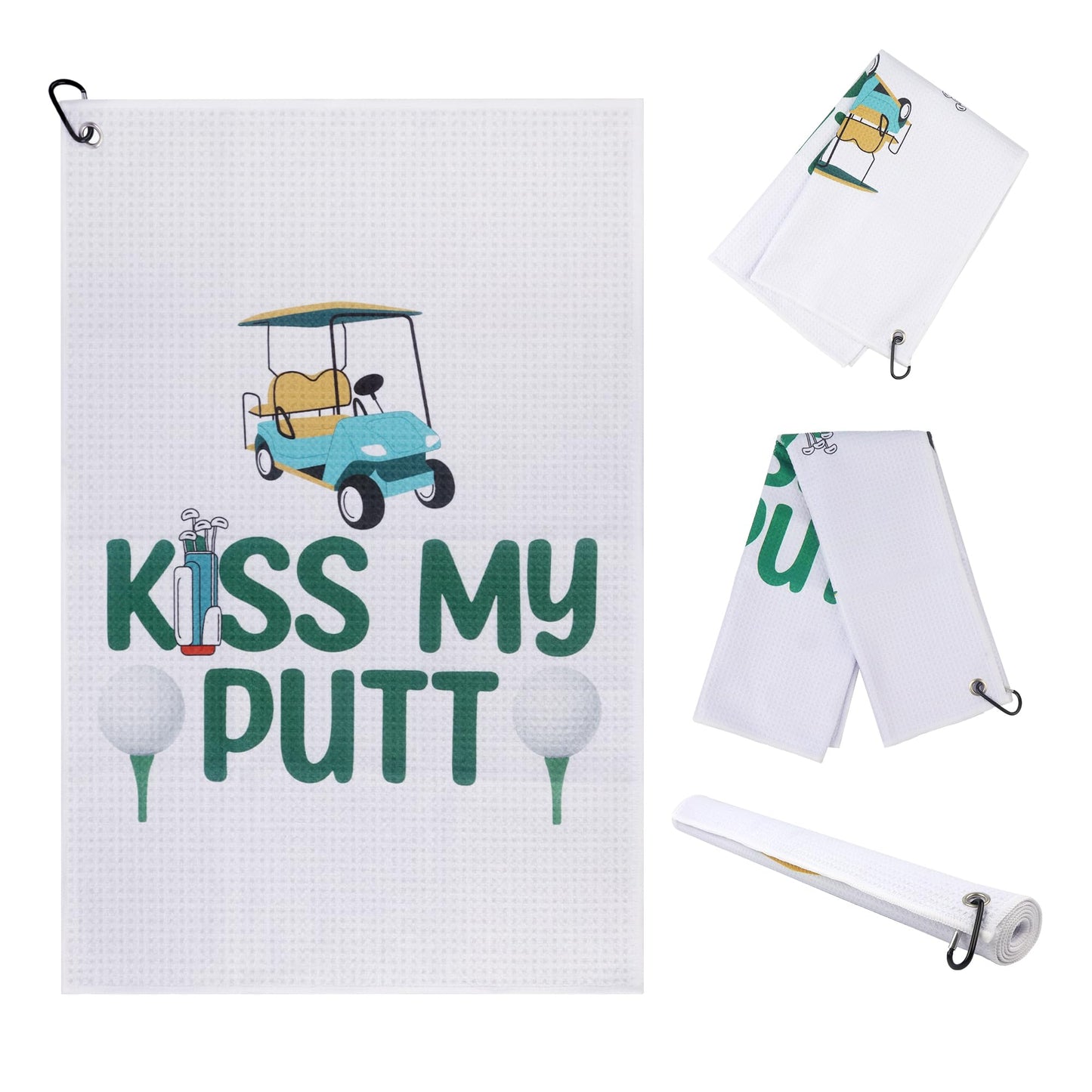 24x16 Clip-On Witty Golf Towels - Absorbent & Quick-Dry