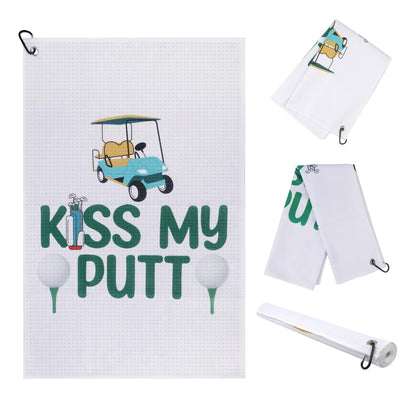 24x16 Clip-On Witty Golf Towels - Absorbent & Quick-Dry